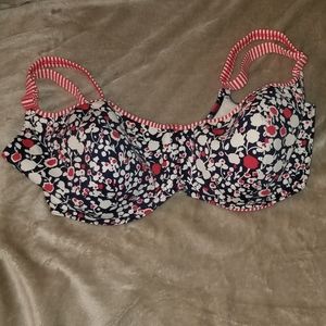 Red White and Blue 38G underwire bikini top